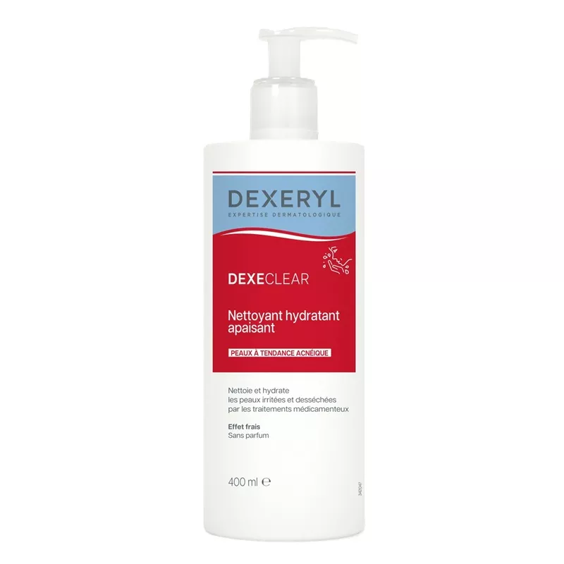 Nettoyant hydratant apaisant Dexeclear Dexeryl - Peaux grasses ou acnéiques - 400ml