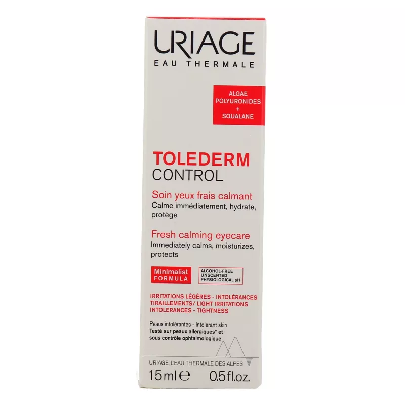 Soin yeux frais apaisant Toléderm Control Uriage - yeux sensibles - 15ml