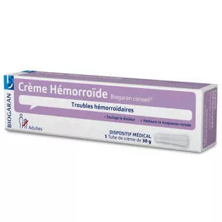 Crème hémorroïde Biogaran Conseil - Troubles hémorroïdaires - 30g
