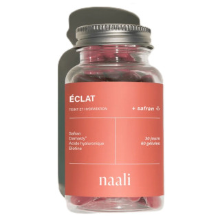 Éclat Acide Hyaluronique + Safran Naali - Éclat de la peau - 60 gélules