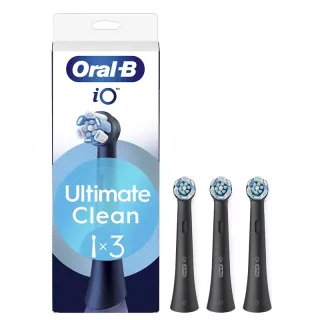 Brossettes brosse à dents électrique Ultimate Clean Oral-B iO - 3 brossettes noires