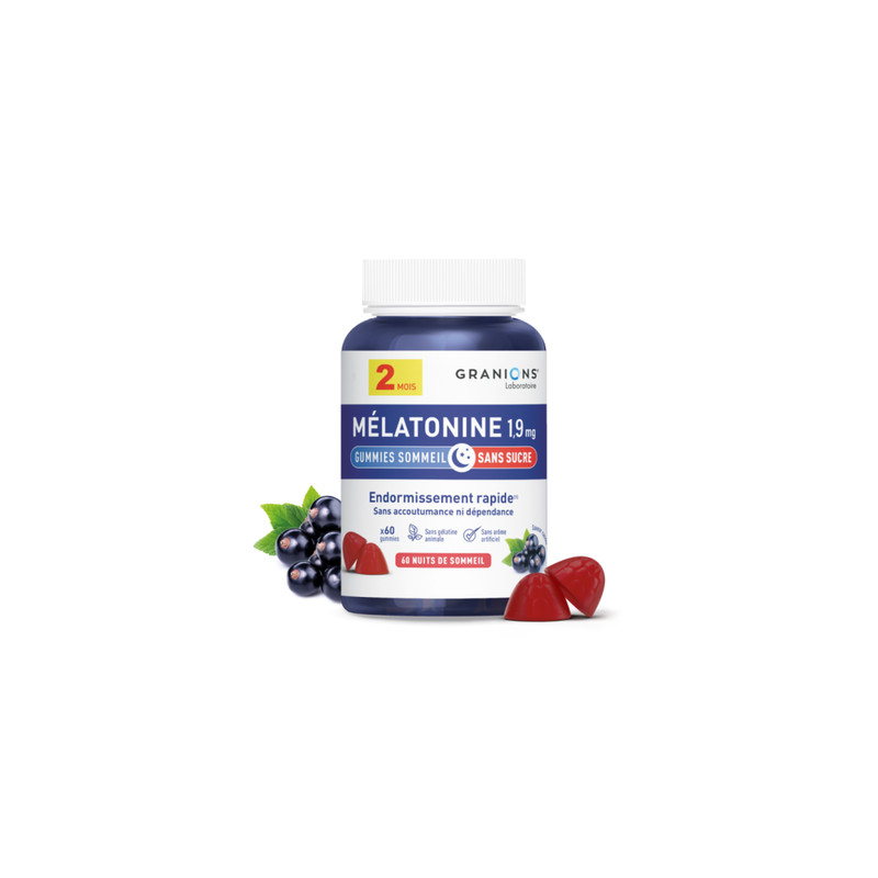 Mélatonine 1,9 mg Granions - Endormissement - 30 gummies