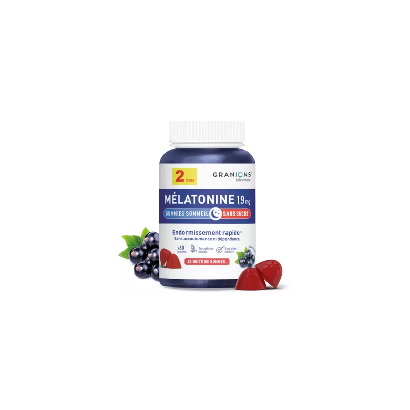 Mélatonine 1,9 mg Granions - Endormissement - 30 gummies