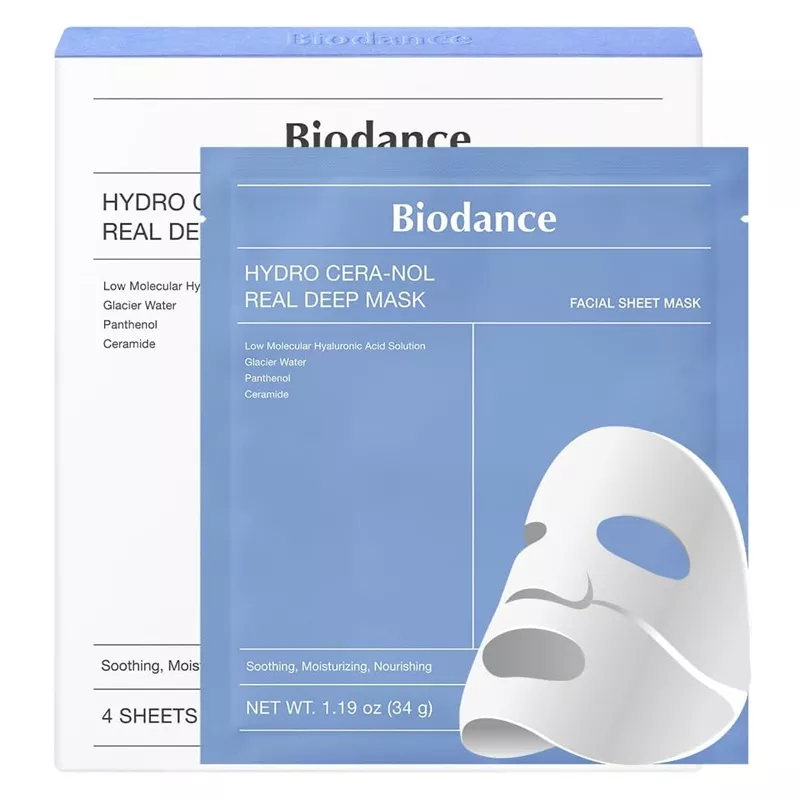 Masque de nuit apaisant Hydro Cera-nol Real Deep Biodance - Hydratant - 34g