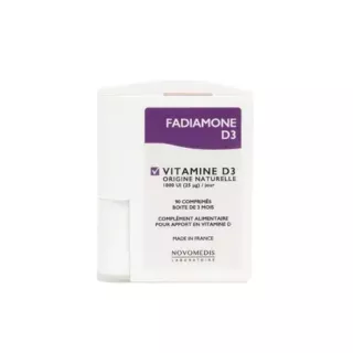 Vitamine D3 Fadiamone Novomedis - Santé osseuse, musculaire et immunitaire - 90 comprimés