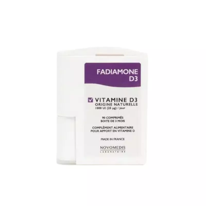 Vitamine D3 Fadiamone Novomedis - Santé osseuse, musculaire et immunitaire - 90 comprimés