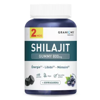 Gummies Shilajit 800mg Granions - Énergie, libido & Mémoire - 40 gummies