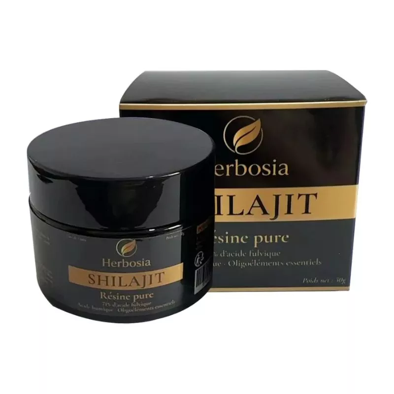 Shilajit Himalaya Résine pure avec 71% d’acide fulvique Herbosia - 50g