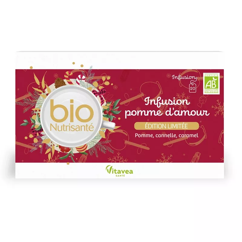 Infusion Pomme d’Amour Bio Vitavea - Gourmande et réconfortante - 20 sachets