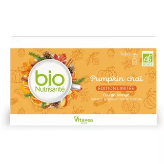 Infusion Pumpkin Chaï Bio Vitavea - Chaleureuse et réconfortante - 20 sachets