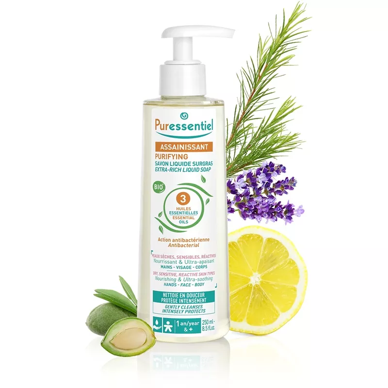 Savon liquide surgras Puressentiel Assainissant - 250ml