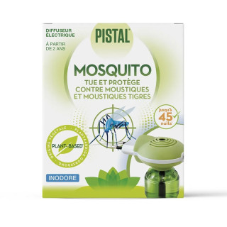 Diffuseur électrique anti-moustiques végétal Pistal Mosquito - Insecticide - 45 nuits + 1 recharge