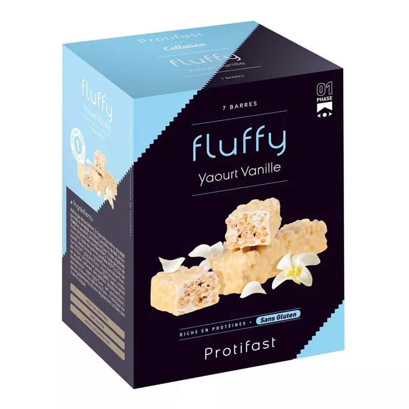 Barres protéinées saveur yaourt vanille Fluffy Protifast - 7 barres