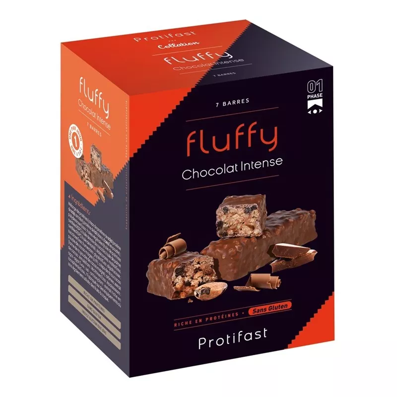 Barres protéinées chocolat intense Fluffy Protifast - 7 barres