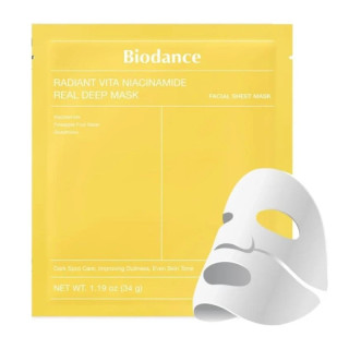 Masque hydratation profonde Radiant Vita Niacinamide Real Deep Biodance - 34g