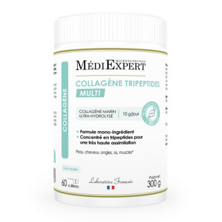 Collagène tripeptides multi Mediexpert - Peau, cheveux, ongles, os & muscles - 300g
