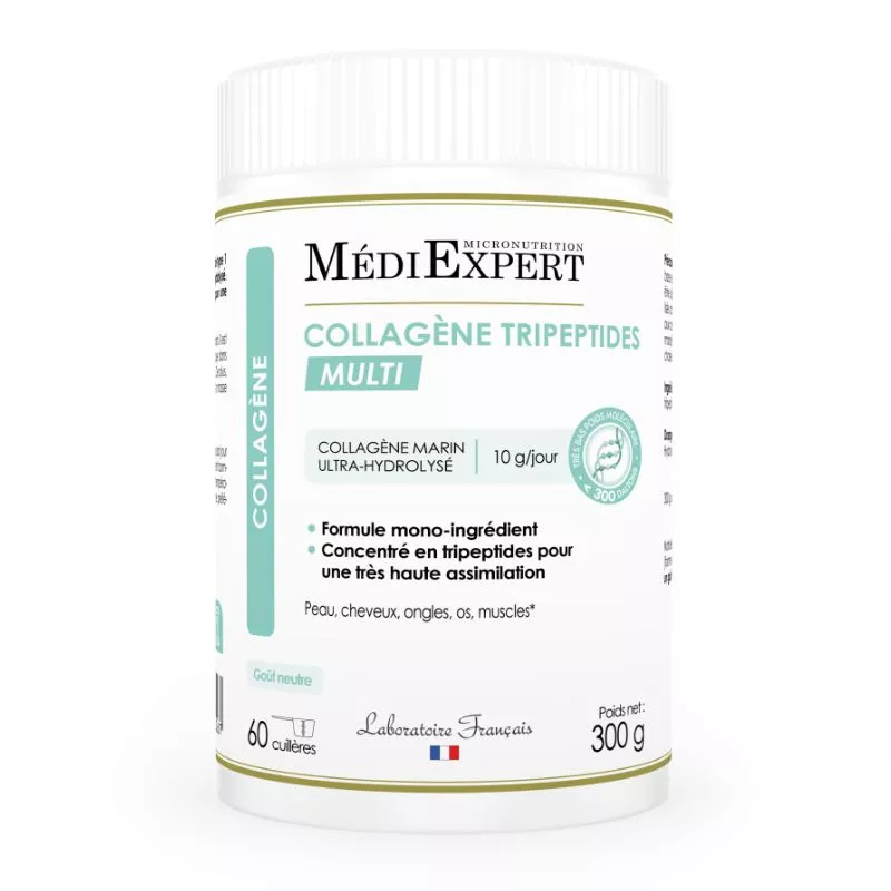 Collagène tripeptides multi Mediexpert - Peau, cheveux, ongles, os & muscles - 300g