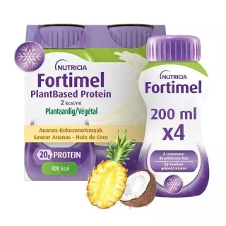 Boisson 2 kcal/ml Ananas & Noix de coco PlantBased Protein Fortimel®  Nutricia - 4 x 200ml