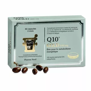 Q10 Gold 100mg Pharma Nord - Besoins métaboliques et antioxydants - 60 capsules