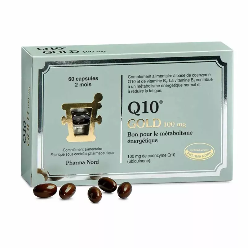 Q10 Gold 100mg Pharma Nord - Besoins métaboliques et antioxydants - 60 capsules