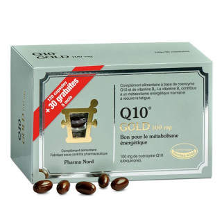 Q10 Gold 100mg Pharma Nord - Besoins métaboliques et antioxydants - 120 capsules - 30 capsules Offertes