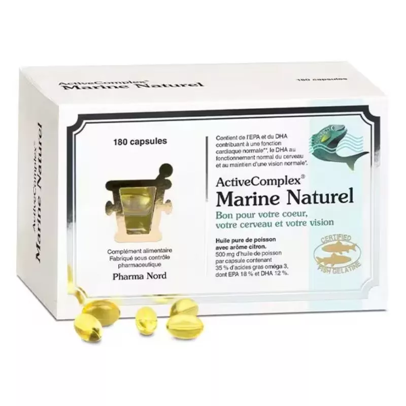 ActiveComplex Marine Naturel Pharma Nord - Oméga-3 - 180 capsules