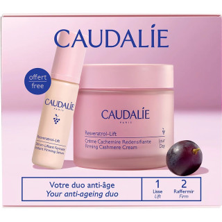 Crème cachemire redensifiante 50ml + Sérum liftant fermeté 10ml Offert Caudalie
