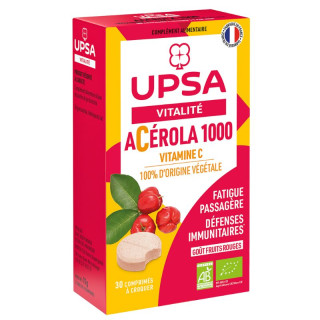 Acérola 1000 Bio UPSA Vitalité - 30 comprimés à croquer