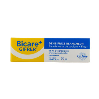 Dentifrice bicarbonate Bicare Plus Gifrer - Action blanchissante - 75ml