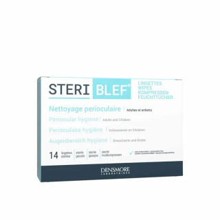 Densmore Steriblef lingettes stériles hygiène périoculaire - 14 lingettes