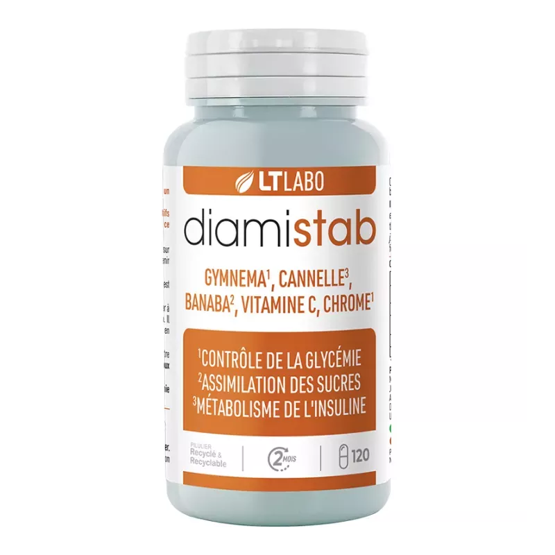 Diamistab LT Labo - Contrôle de la glycémie - 120 capsules
