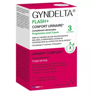 Gyndelta Flash+ Laboratoire CCD - Confort urinaire - 6 sachets