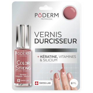 Vernis à ongles Bois de Rose Color Strong Durcisseur Poderm - Renforce et régénère - 8ml