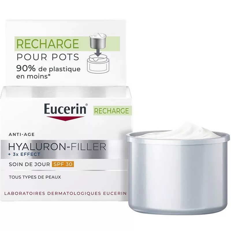 Soin de jour SPF30 Hyaluron‑Filler + 3x Effect Eucerin - Recharge 50ml