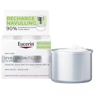 Soin de jour peau sèche SPF15 Hyaluron‑Filler + 3x Effect Eucerin - Recharge 50ml