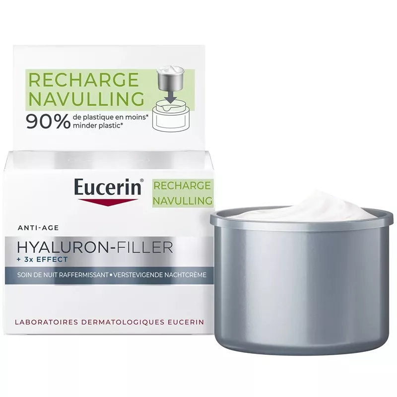 Soin de nuit raffermissant Hyaluron‑Filler + 3x Effect Eucerin - Recharge 50ml