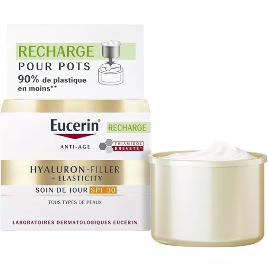 Soin de jour SPF30 Hyaluron-Filler + Elasticity Eucerin - Recharge 50ml