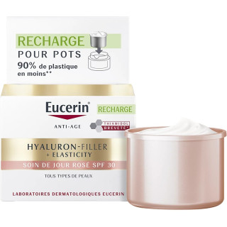 Soin de jour Rosé SPF30 Hyaluron-Filler + Elasticity Eucerin - Recharge 50ml