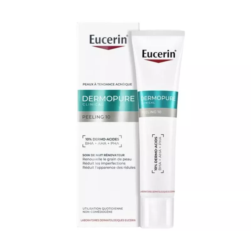 Soin de nuit rénovateur Peeling 10 DermoPure Clinical Eucerin - 40ml