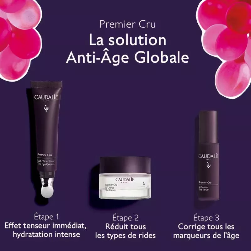 Coffret Solution Anti-Âge Global Premier Cru Caudalie - 3 soins visage
