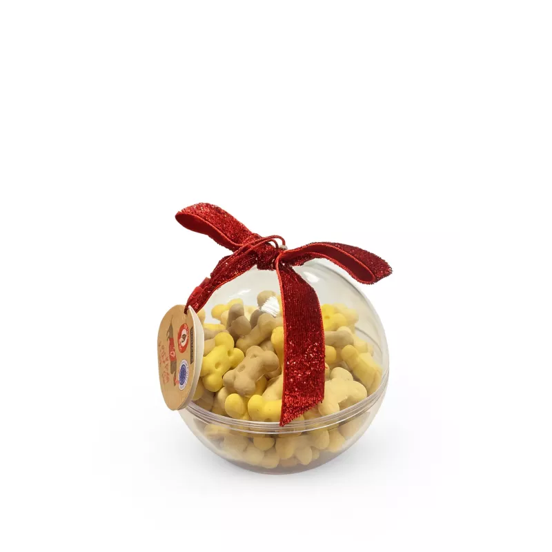 Boule friandises Canibull Noël à la viande pour chien Wouapy - 205g
