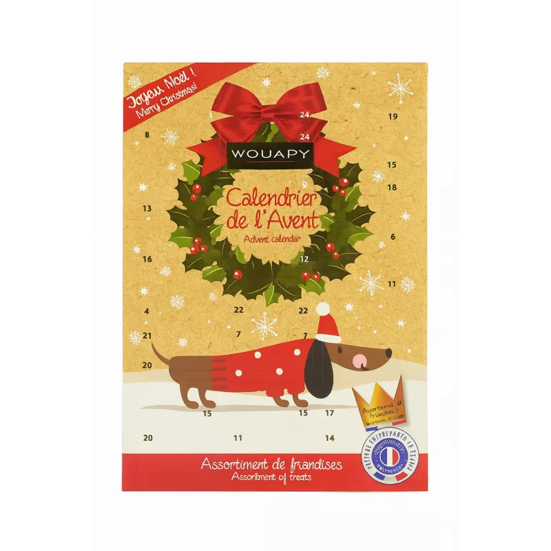 Calendrier de l'Avent pour chien friandises Wouapy - 302g