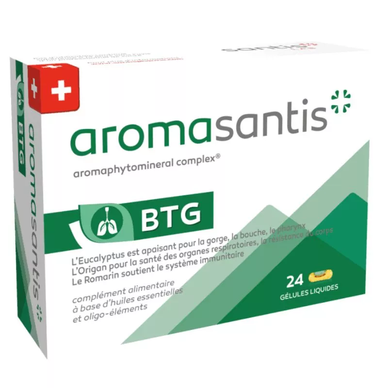 BTG Voies Respiratoires Encombrées Aromasantis® Santis Pharma - Voies respiratoires - 24 capsules