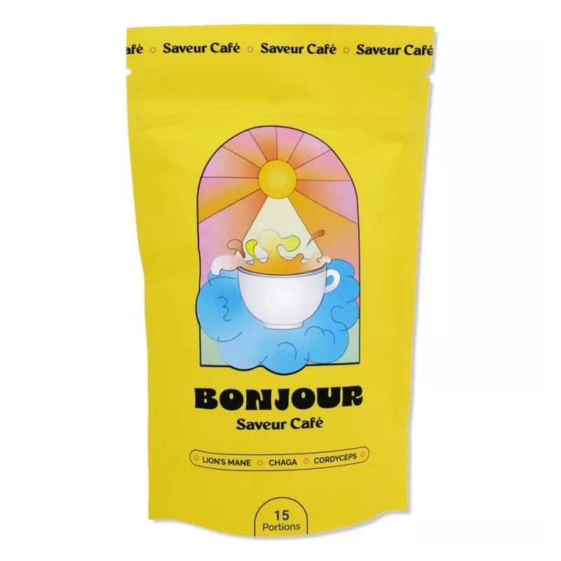 Boisson naturelle aux champignons adaptogènes saveur café Bonjour Drink - 15 portions