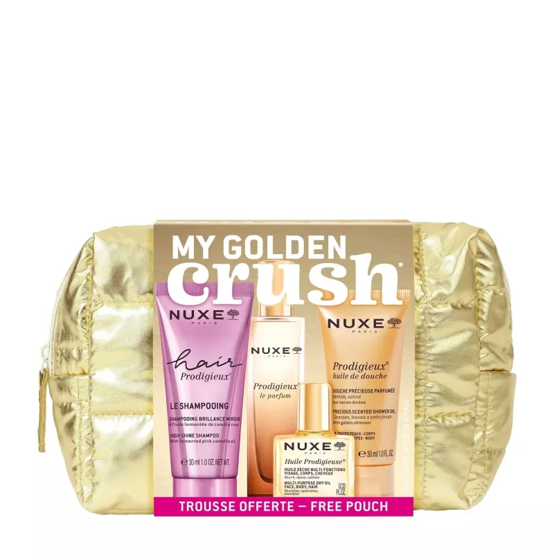 Trousse voyage Prodigieux® de Nuxe - Coffret cadeau - 4 soins iconiques