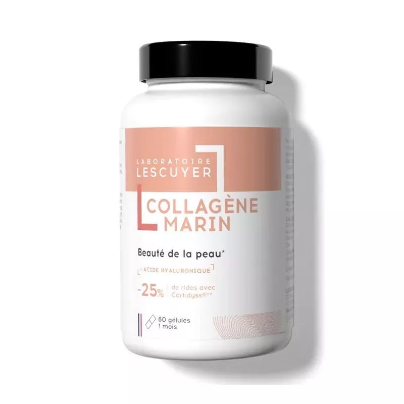 Collagène marin fermeté, élasticité et hydratation de la peau Laboratoires Lescuyer - 60 gélules