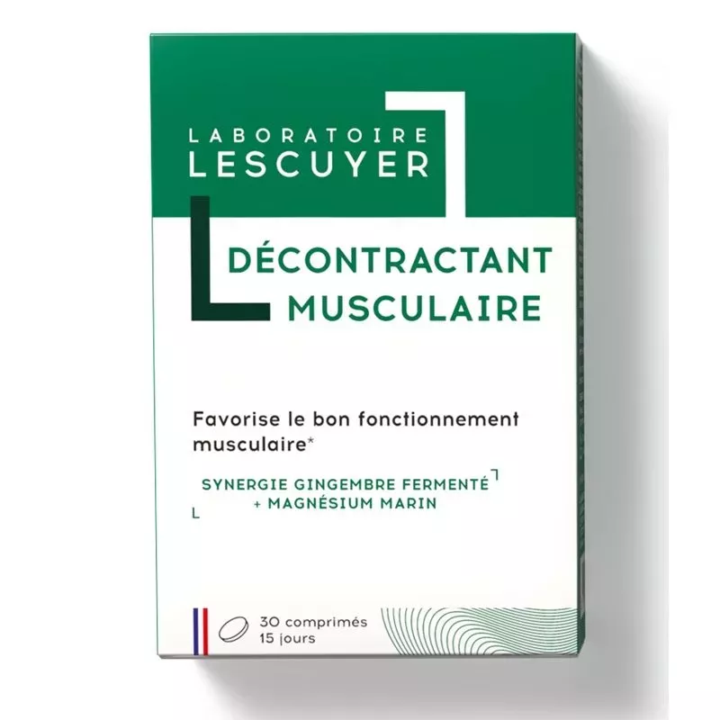 Décontractant musculaire crampes, tensions & inconforts Laboratoires Lescuyer - 60 gélules
