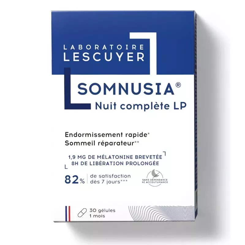 Somnusia Nuit complète LP sommeil réparateur Laboratoires Lescuyer - 30 gélules