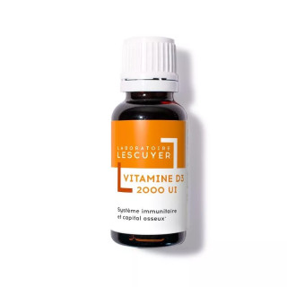 Vitamine D3 2000 UI ossature & immunité Laboratoires Lescuyer - 20ml