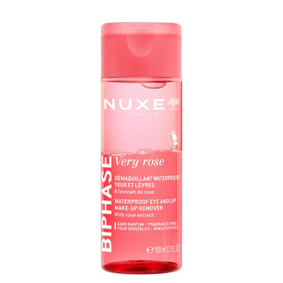 Démaquillant waterproof yeux & lèvres biphase Very Rose Nuxe - 100ml